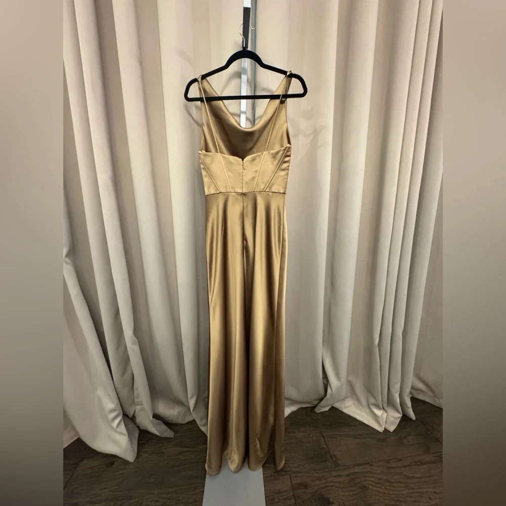 Amsale Fluid Satin Corset Gown - Picture 4 of 6